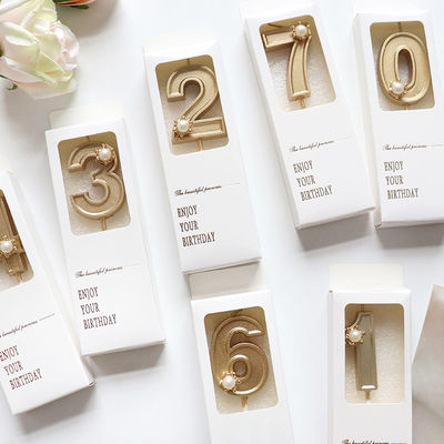 কাস্টমাইজড কালার বক্স প্রিন্টিং নম্বর কেক জন্মদিনের মোমবাতি উপহার বাক্স Klein ছোট উপহার বাক্স