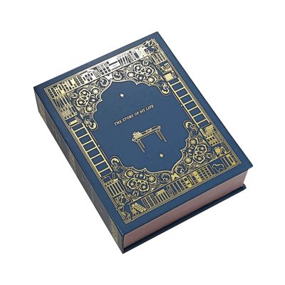 ব্র্যান্ডেড মোমবাতি জন্য কাস্টম মুদ্রিত বিলাসবহুল বই আকৃতির উপহার বাক্স প্যাকেজিং প্রিমিয়াম বিবাহের ছুটির দিন উপহার সমাধান