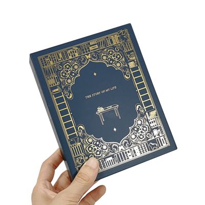 ব্র্যান্ডেড মোমবাতি জন্য কাস্টম মুদ্রিত বিলাসবহুল বই আকৃতির উপহার বাক্স প্যাকেজিং প্রিমিয়াম বিবাহের ছুটির দিন উপহার সমাধান