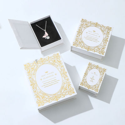 পাইকারি কাস্টম বিলাসবহুল নেকলেস এবং কানের দুল চৌম্বক বাক্স জুয়েলারী সঞ্চয় বাক্স