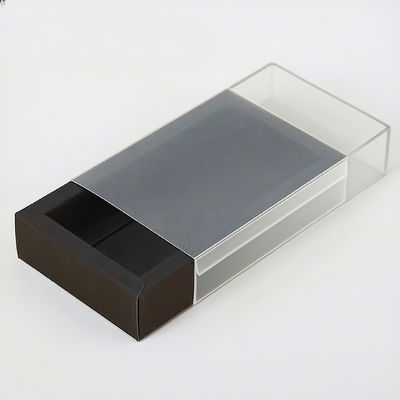 কাস্টম হাই-এন্ড প্যাকেজিং বক্স ক্রাফ্ট পেপার ড্রয়ার বক্স স্বচ্ছ পিইটি উইন্ডো সহ