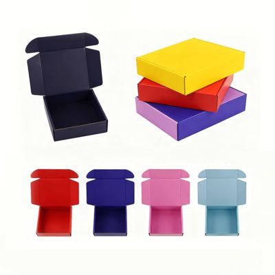 কাস্টম ১৩*১৩*৩সেমি ঢেউতোলা কাগজের বাক্স ছোট রঙিন মেইলিং পোশাক চকচকে ল্যামিনেশন পুনর্ব্যবহৃত উপকরণ মোমবাতি শিপিংয়ের জন্য