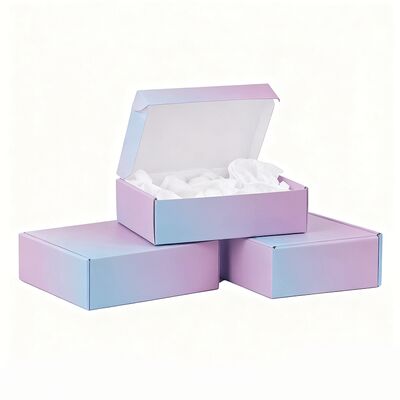 কাস্টম বায়োডেগ্রেডেবল কর্ফুটেড কার্ডবোর্ড উপহার বাক্স ছোট বিলাসবহুল মেইলিং প্যাকেজিং কাগজ বাক্স