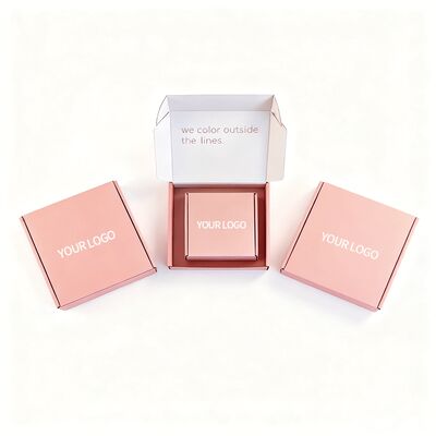 কাস্টম ভাঁজ গোলাপী কার্ডবোর্ড উপহার বাক্স কাস্টম লোগো প্যাকেজিং গ্রহণ করে