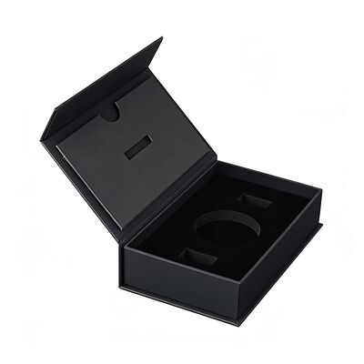 Custom Luxury Black Magnetic Folding Gift Box for Jewelry Perfume iPhone Candle Chocolate
