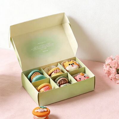 Custom Durable Folding Durable Tough Paper Cardboard Mailing Paper Boxes for Candy Cookie and Macarons