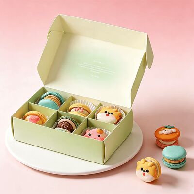 Custom Durable Folding Durable Tough Paper Cardboard Mailing Paper Boxes for Candy Cookie and Macarons
