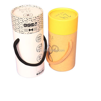 ম্যাট ল্যামিনেশন গোলাকার টিউব প্যাকেজিং বক্স Kraft Paper Cylinder Box For Nuts কফি চা