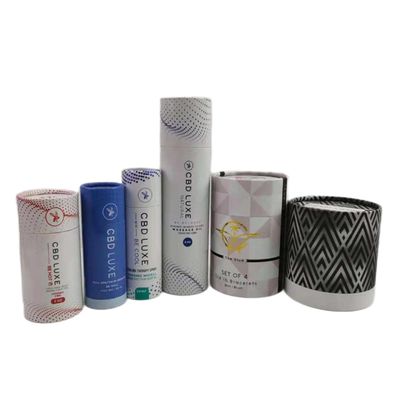 Personalized Tube Packaging Box Recyclable Paper Tube For Cosmetics Bottles