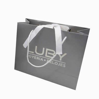 Hot Stamping Custom Luxury Gift Bags Recyclable Kraft Shopping Bags With Handles