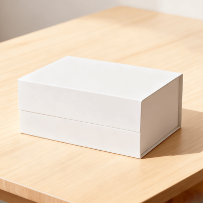 A5 Shallow Empty Black Magnetic Gift Boxes For Retail Packing Paperboard With Stamping Vanishing Printing