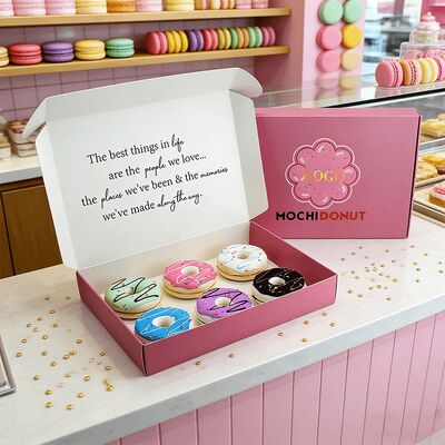 কাস্টম ইকো ফ্রেন্ডলি হোয়াইট ক্রাফ্ট পেপার বক্স মোমবাতি ধূপ চকোলেট বার ডোনাটের জন্য ঢেউতোলা ফ্লিপ টপ কার্ডবোর্ড বক্স